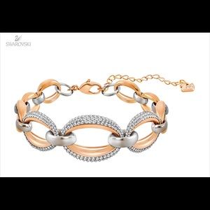 SWAROVSKI Circlet Rose Gold& Dark Crystal Bracelet